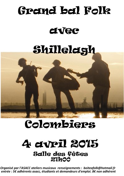 Affiche du bal du 4 avril 2015 à Colombiers (86)